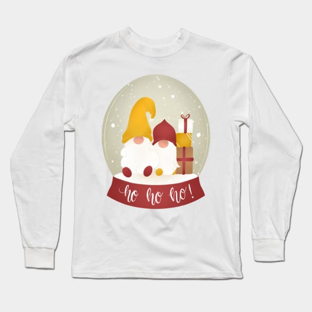 WINTRY GNOMES Long Sleeve T-Shirt by Catarinabookdesigns